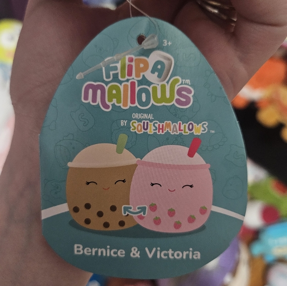 NWT Bernice & Victoria Flipamallow 5" Squishmallow Boba Tea Drink 🍵 - Picture 2 of 5